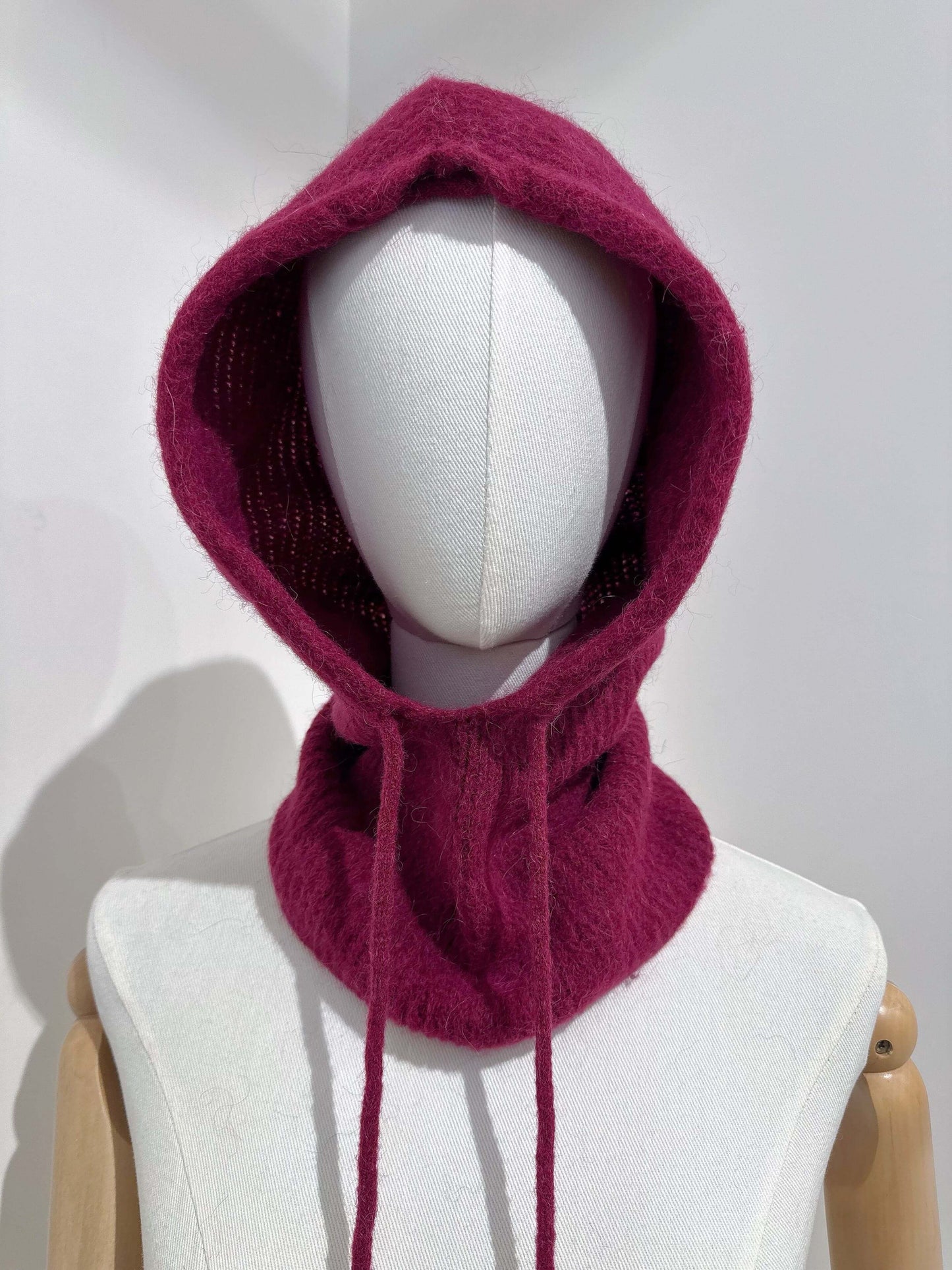 Cagoule en maille alpaga accessoire chaud hiver - Coline
