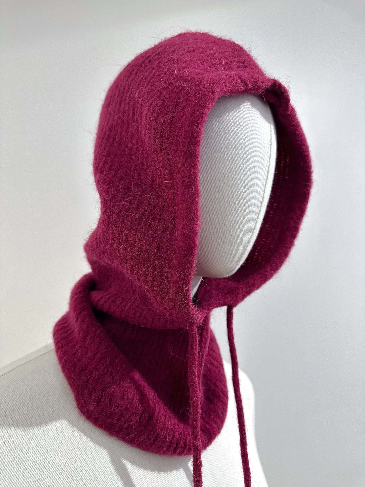 Cagoule en maille alpaga accessoire chaud hiver - Coline