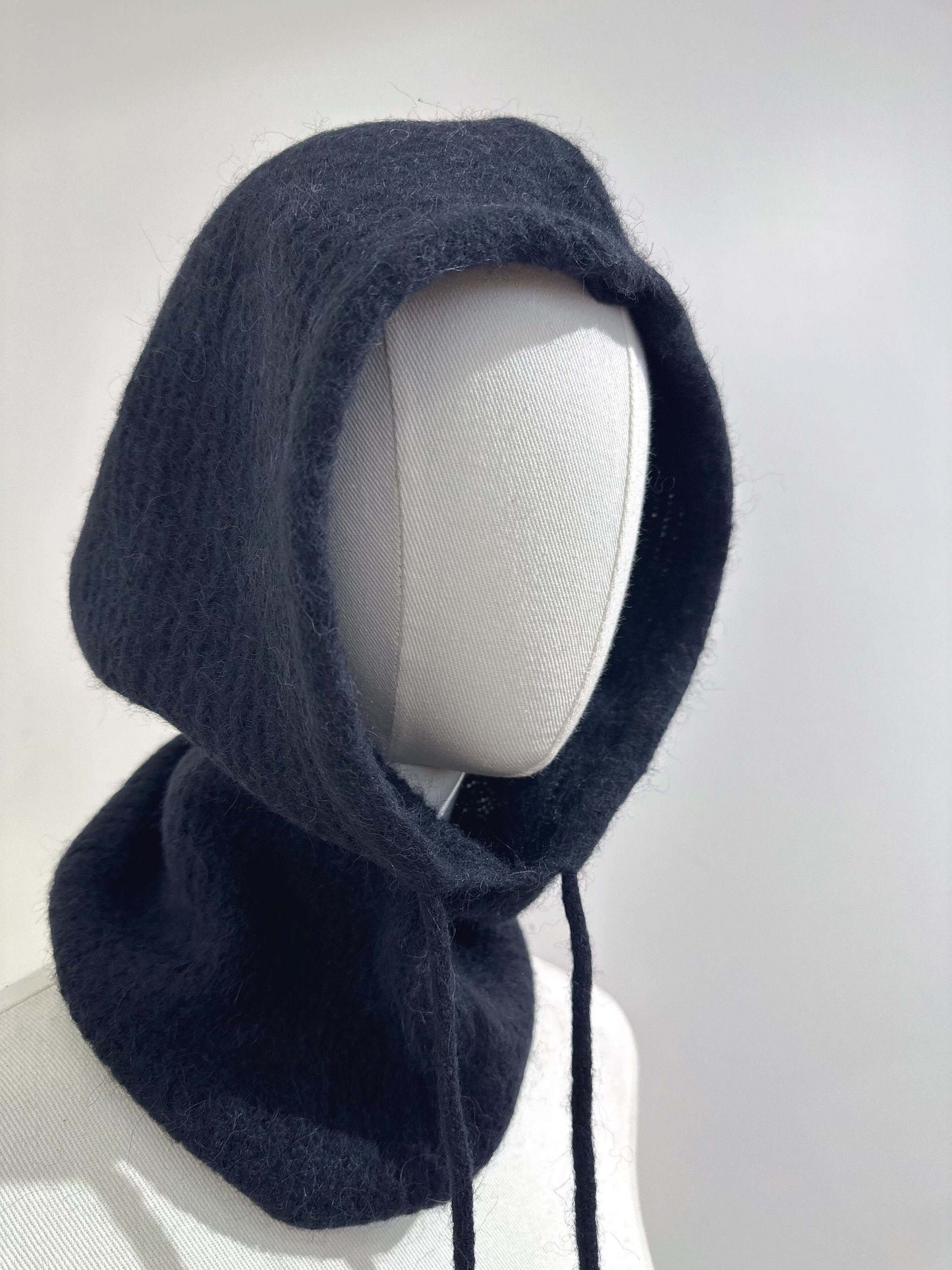 Cagoule en maille alpaga accessoire chaud hiver - Coline