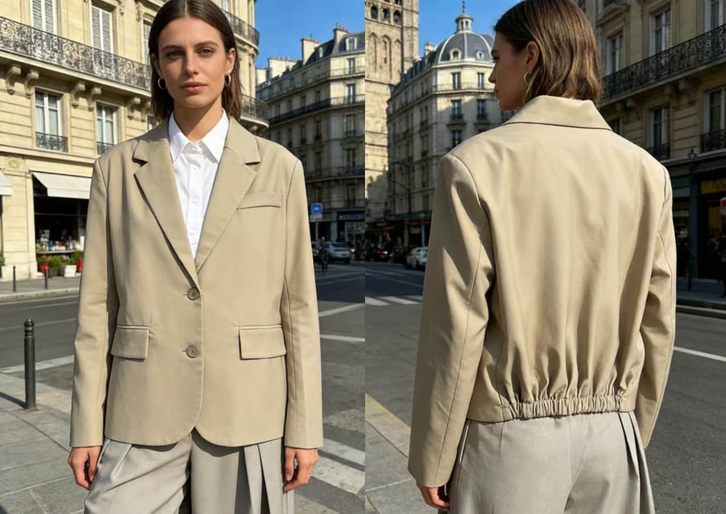 Blazer tailleur femme oversize coupe classique - Carla