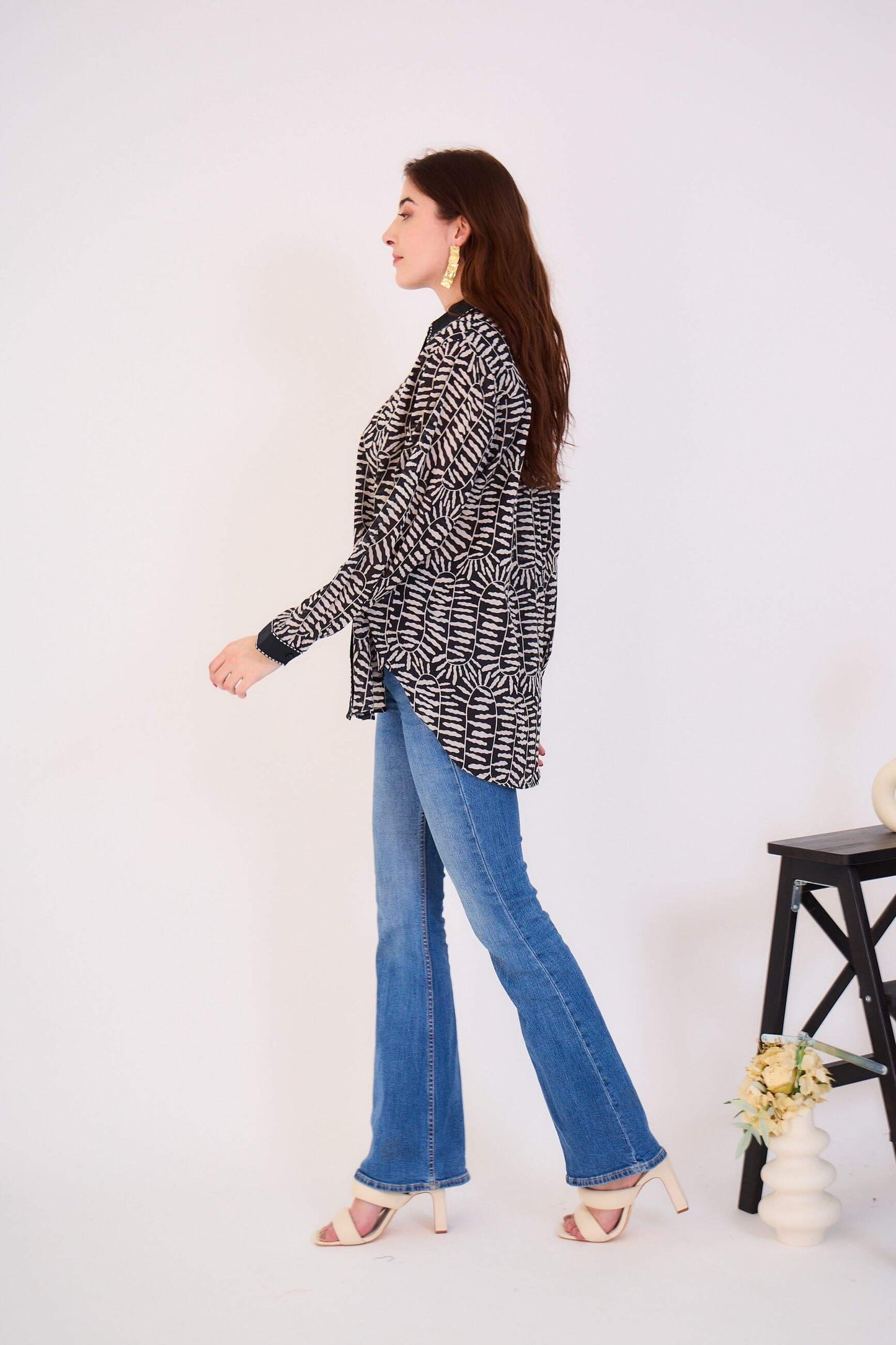 Chemise bohème à motif animalier - Orice