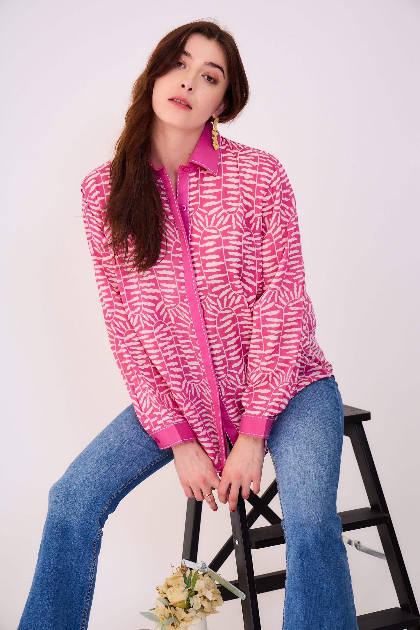 Chemise bohème à motif animalier - Orice