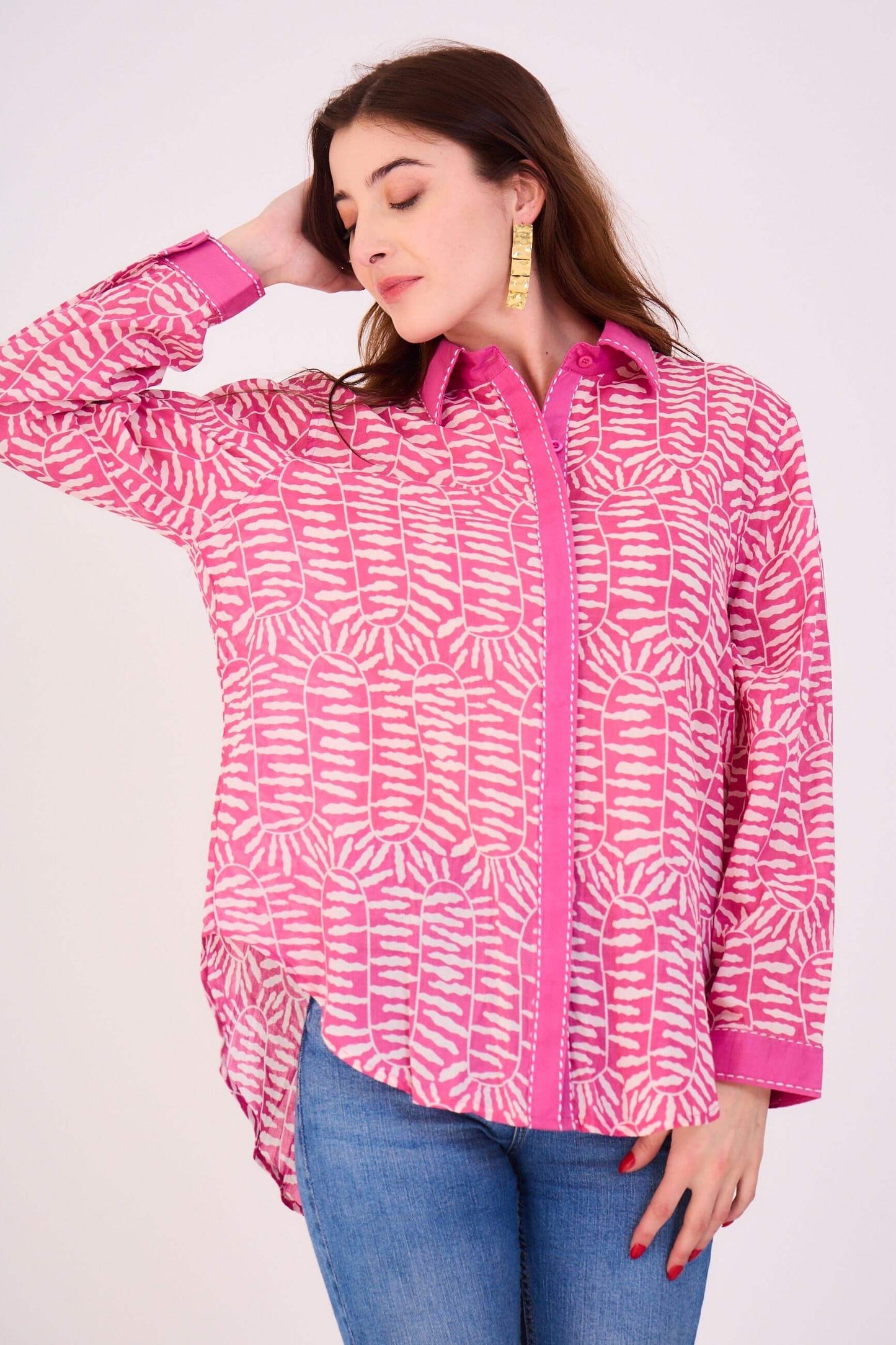 Chemise bohème à motif animalier - Orice