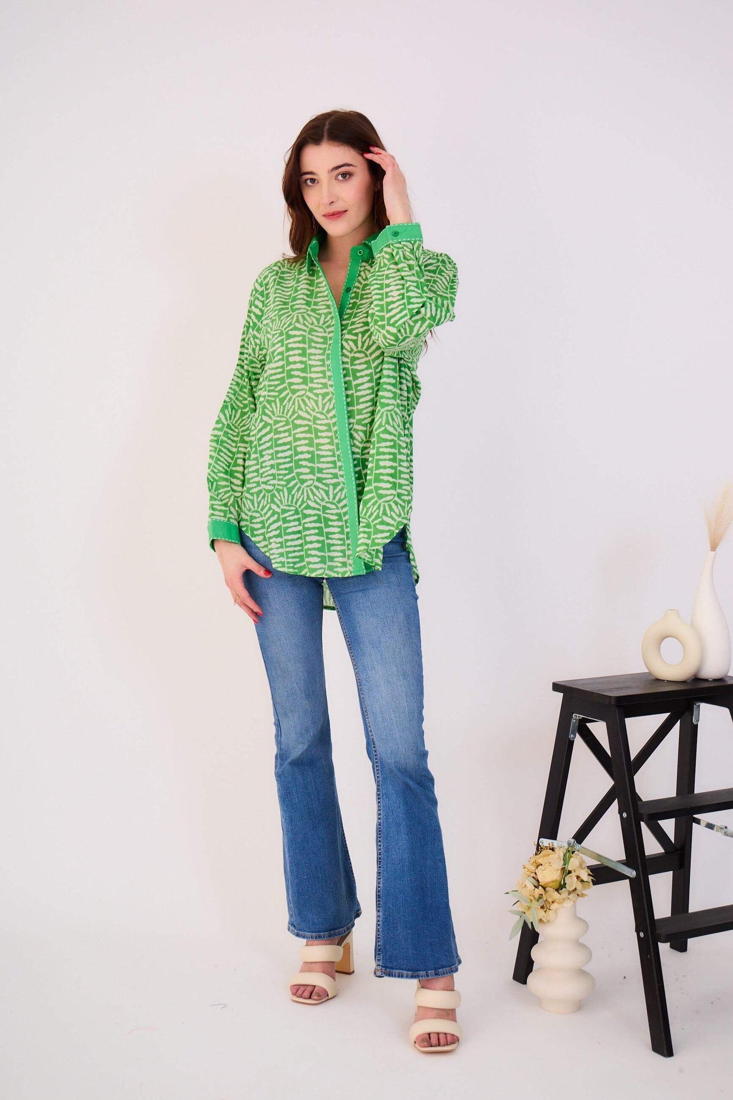 Chemise bohème à motif animalier - Orice