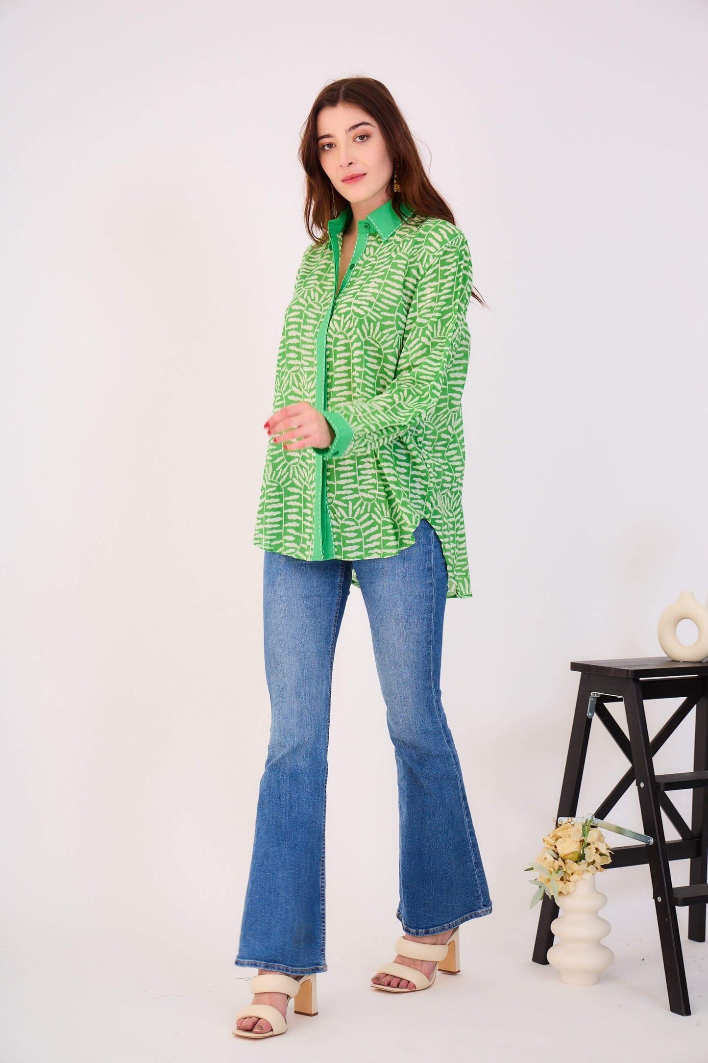 Chemise bohème à motif animalier - Orice
