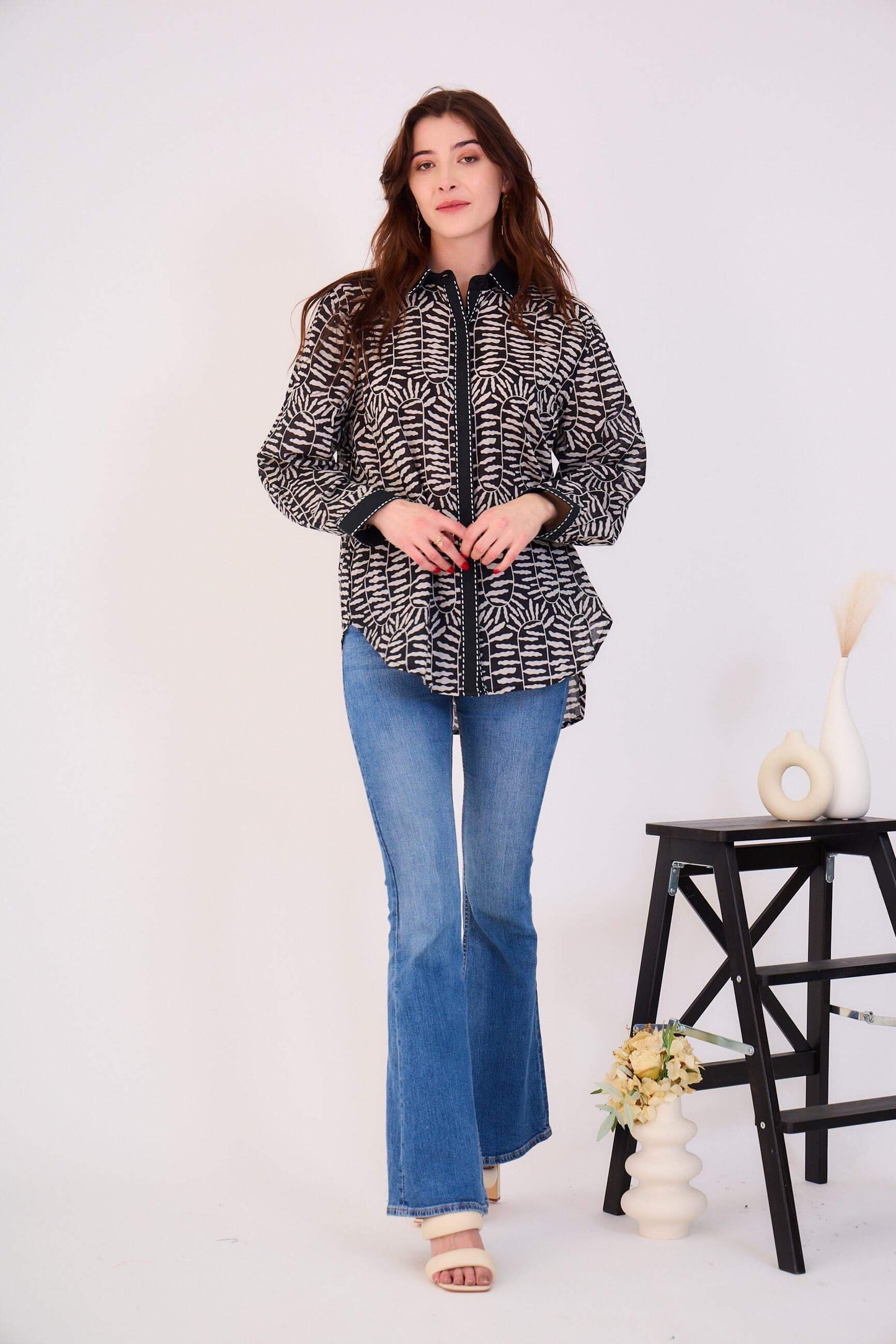 Chemise bohème à motif animalier - Orice