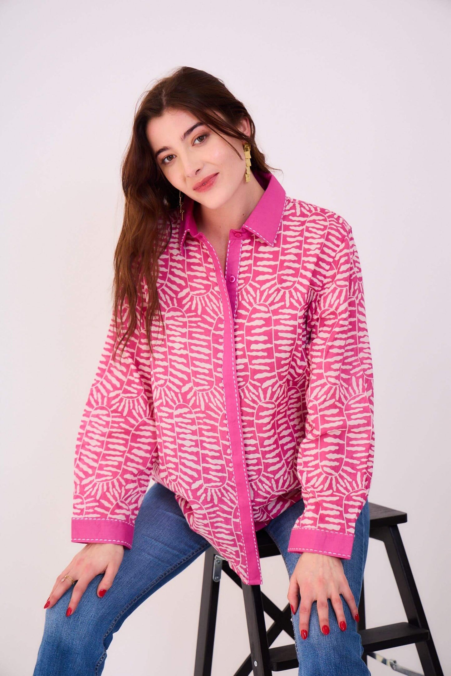 Chemise bohème à motif animalier - Orice