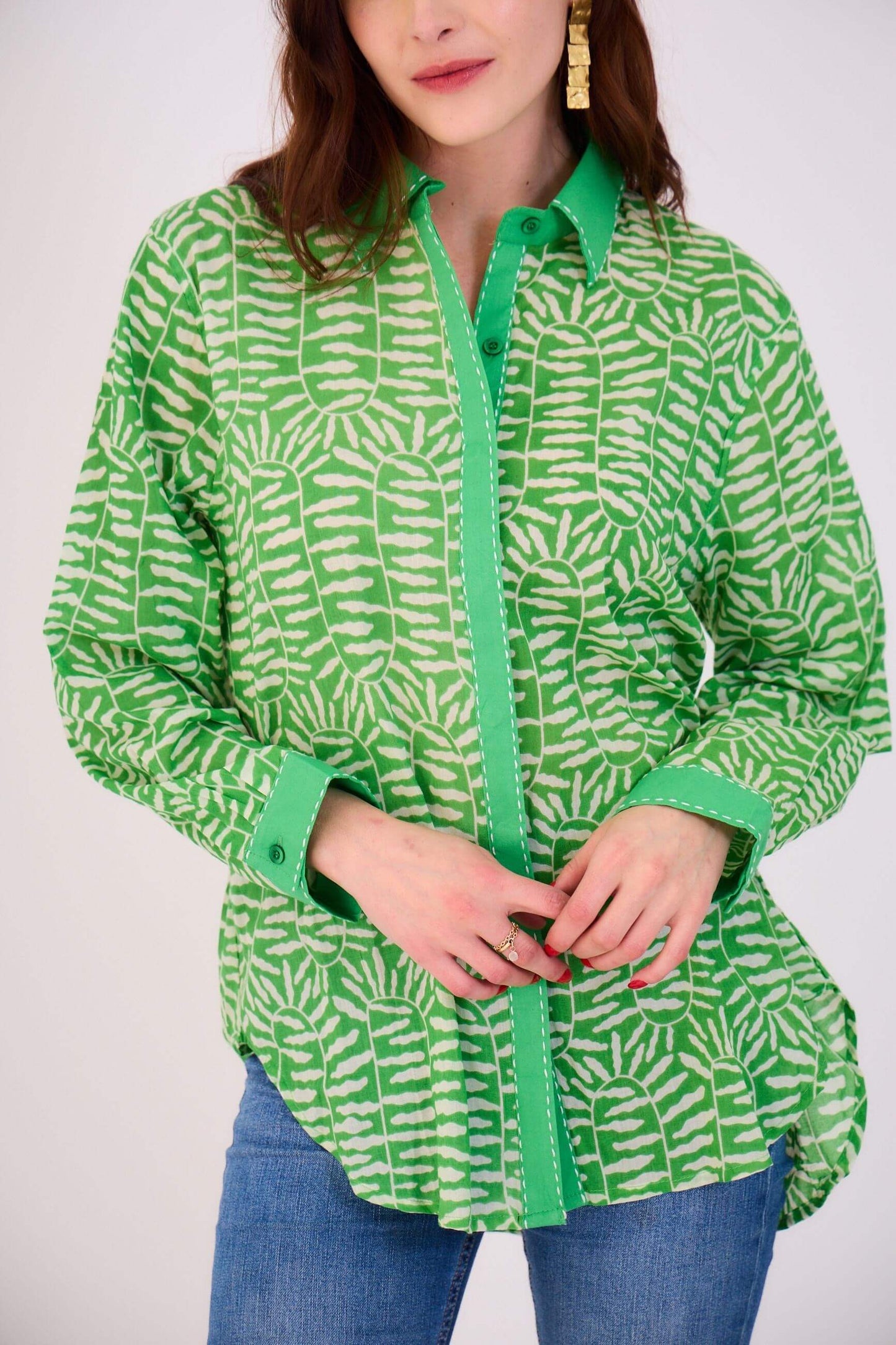 Chemise bohème à motif animalier - Orice