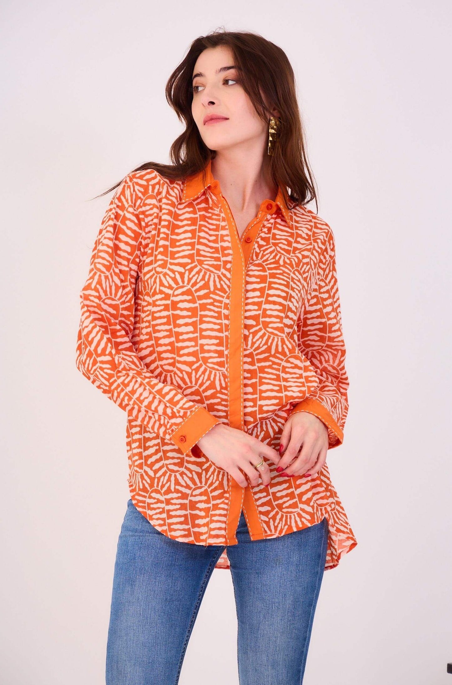 Chemise bohème à motif animalier - Orice