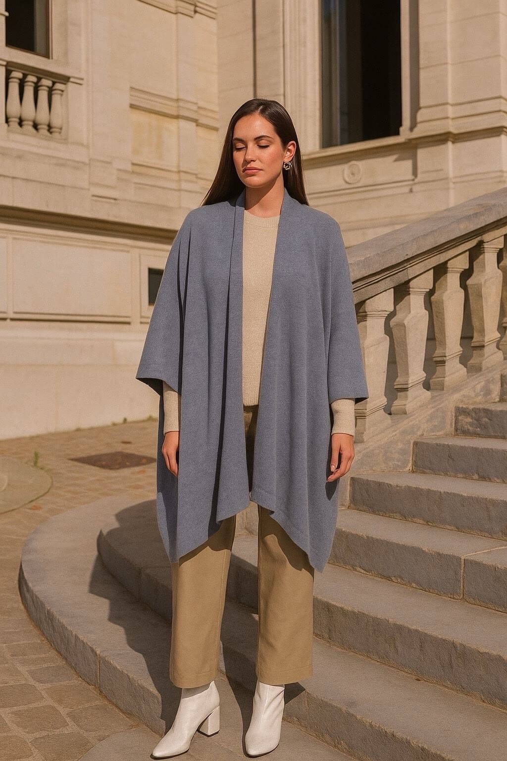 Poncho en cachemire femme Bohème chic - Yarah
