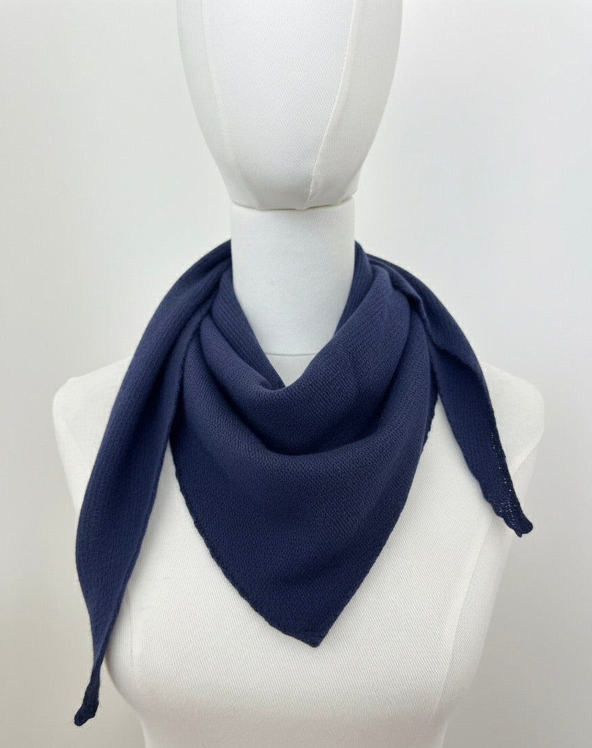 Foulard rectangulaire cachemire - Marine