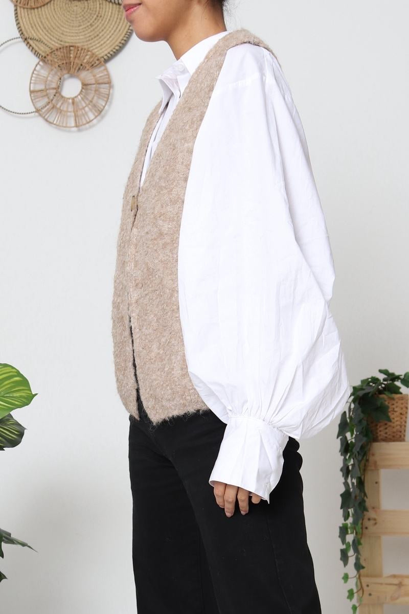 Gilet sans manche en maille - Célia