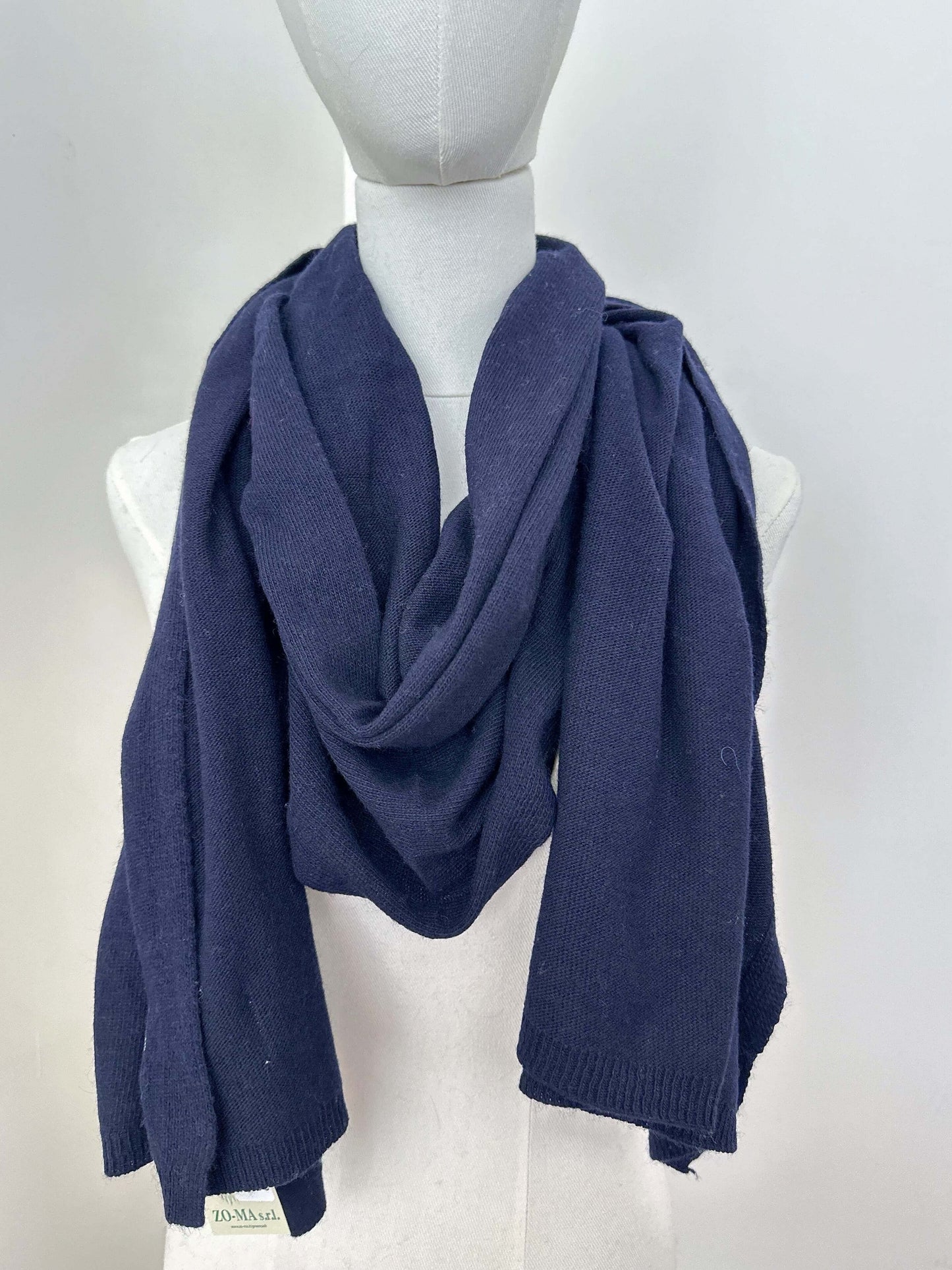 Écharpe maille cachemire bleu marine - Yasmine