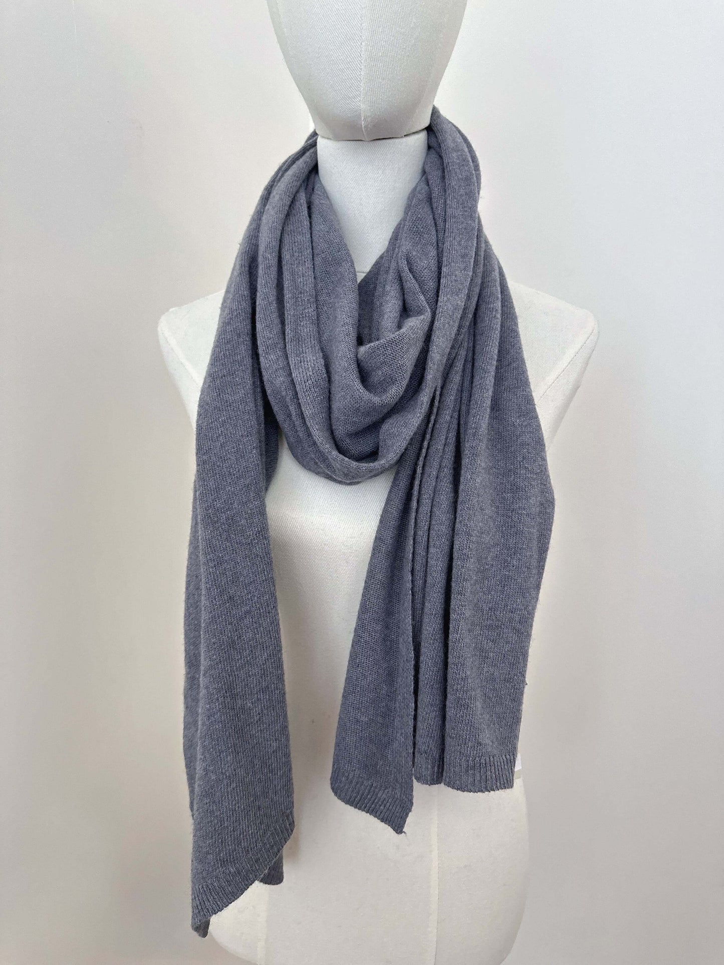 Écharpe maille cachemire gris foncé - Naika
