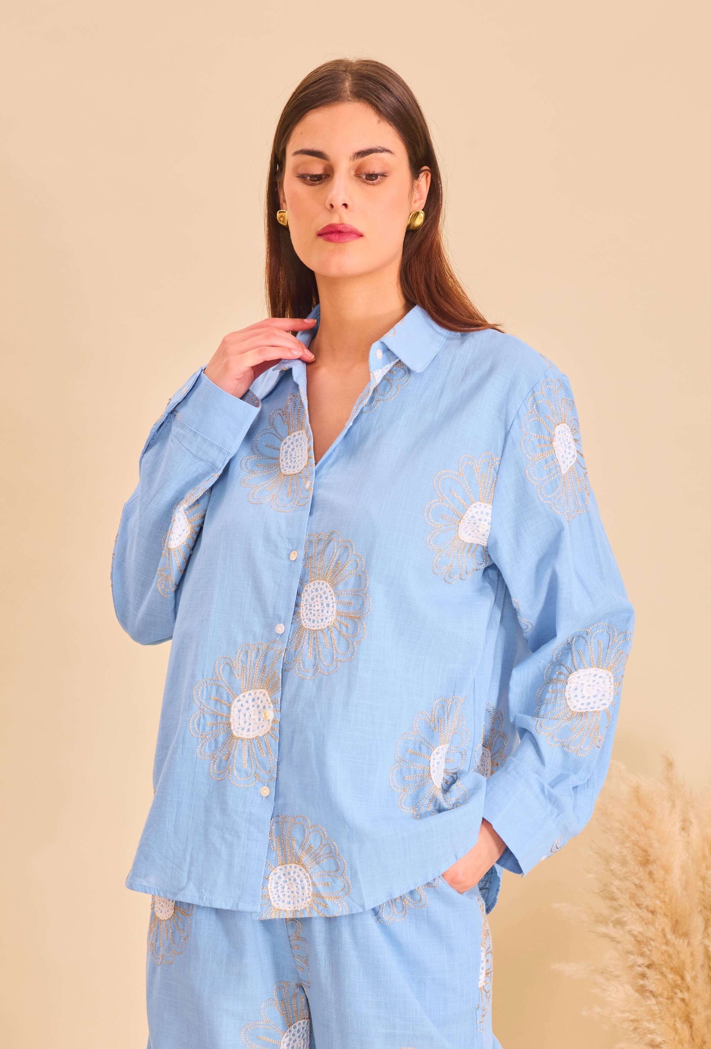 Chemise uni manche longue - Orice Paris