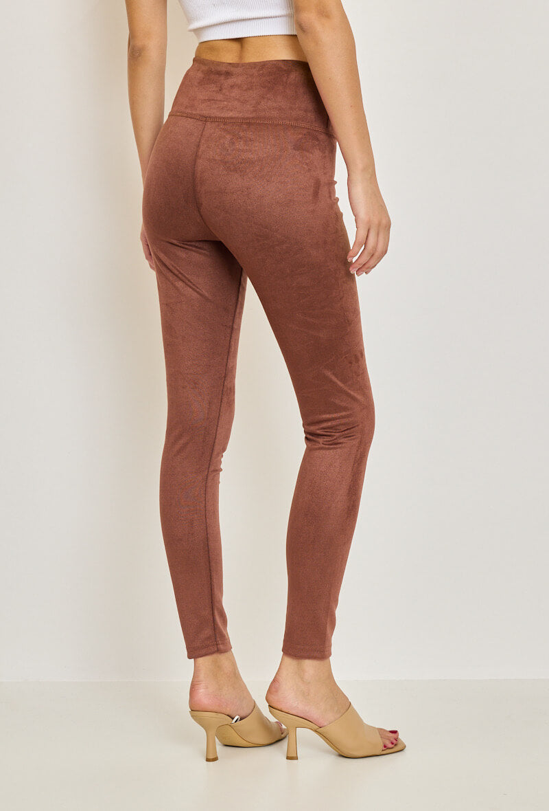 Legging basic en daim coupe classique - Tanina