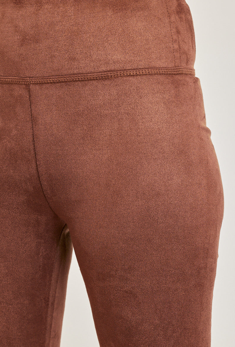 Legging basic en daim coupe classique - Tanina