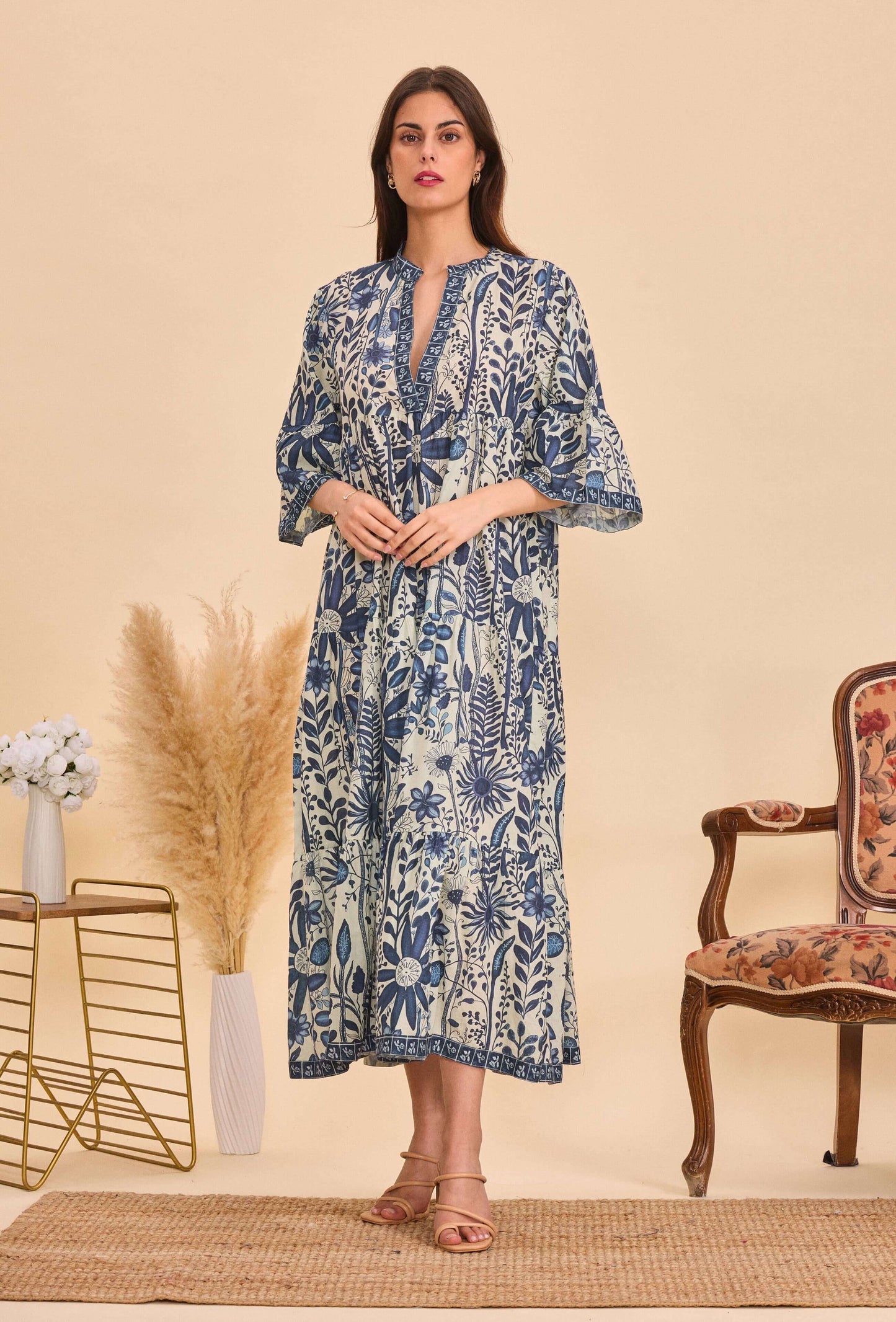 Robe longue batik floral coton - Orice Paris
