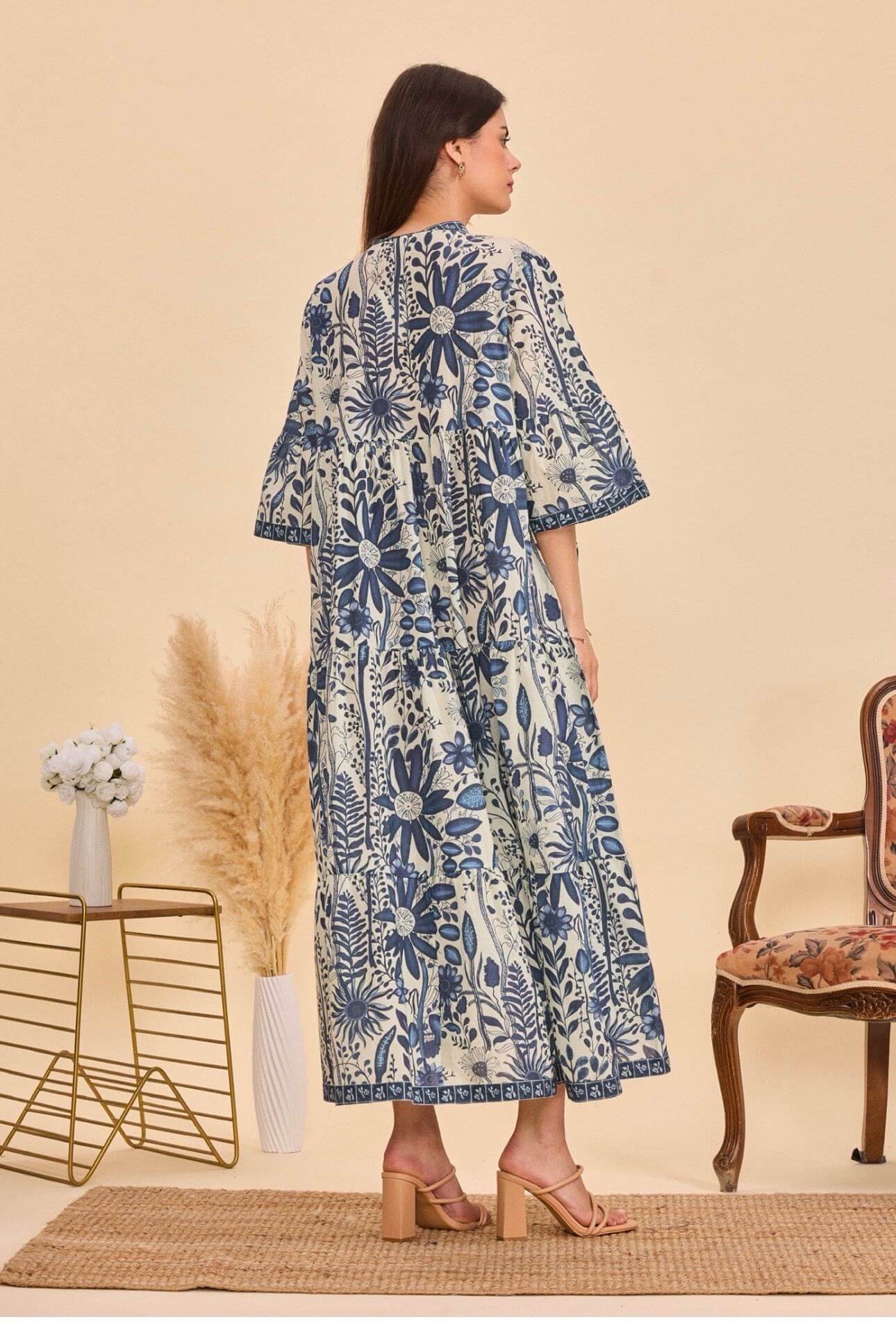 Robe longue batik floral coton - Orice Paris