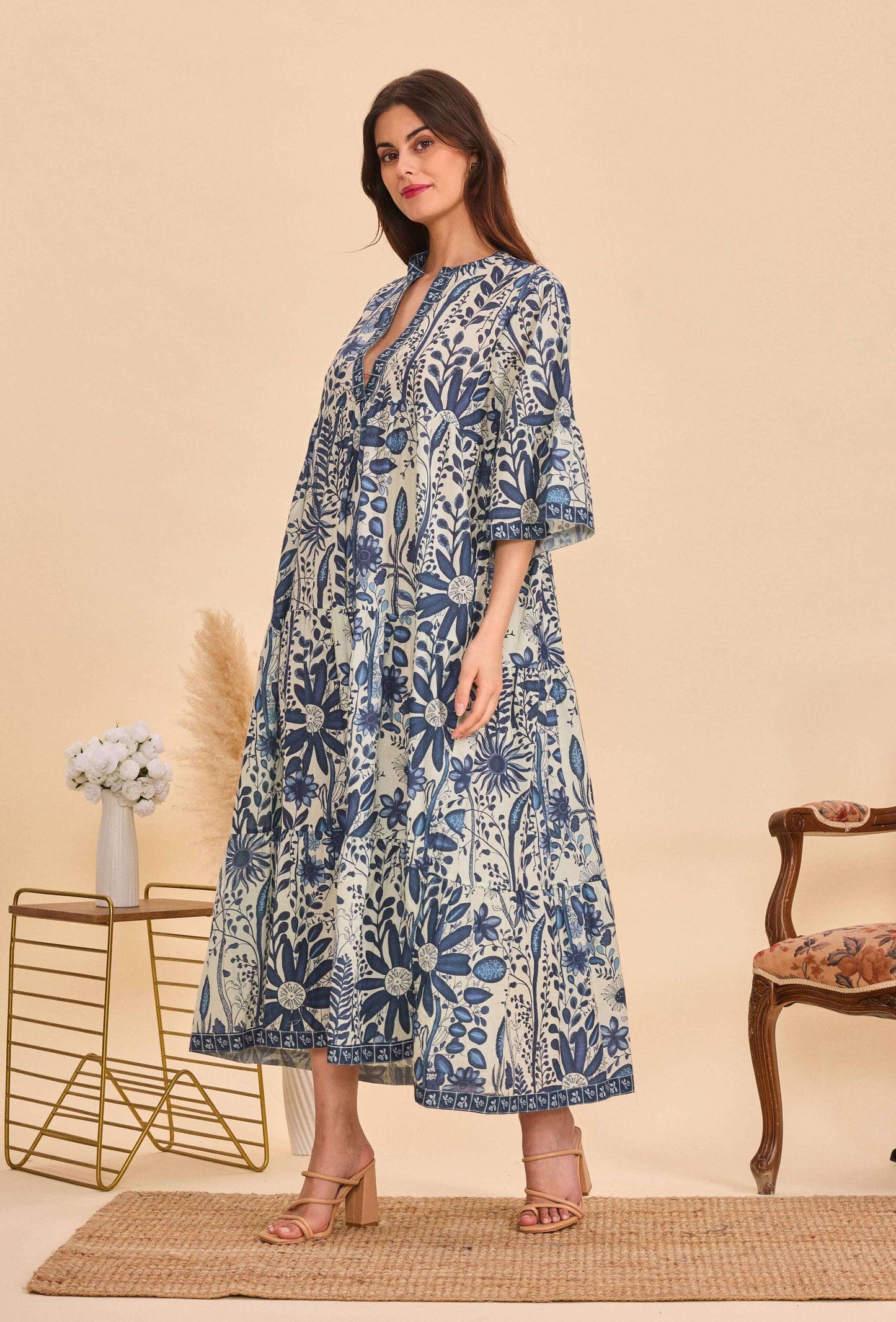 Robe longue batik floral coton - Orice Paris