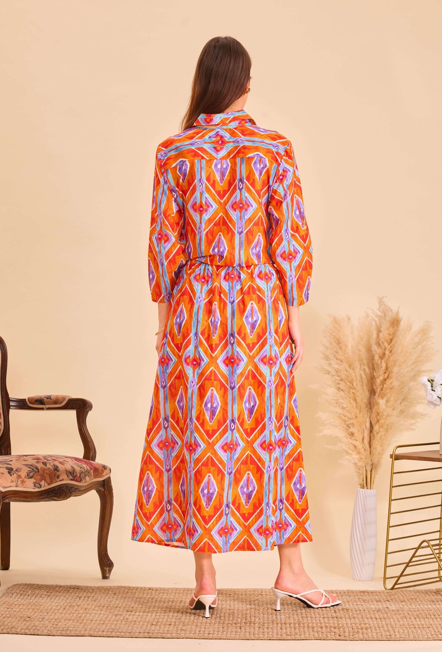 Jupe portefeuille batik orange - Orice Paris