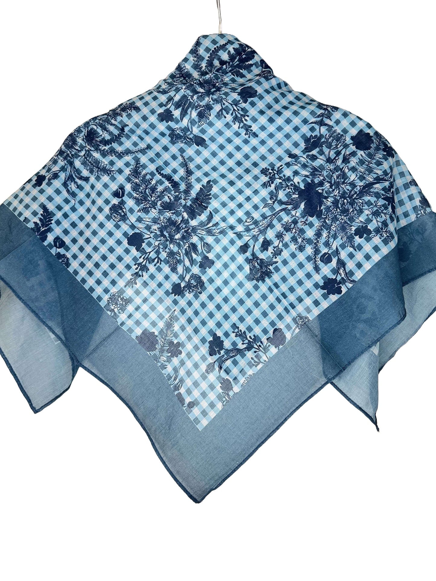 Foulard floral taille moyen bleu - Orice Paris