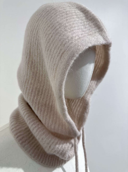 Cagoule en maille alpaga accessoire chaud hiver - Coline