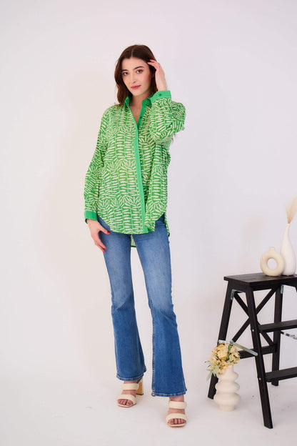 Chemise bohème à motif animalier - Orice