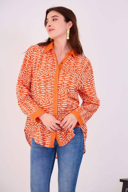 Chemise bohème à motif animalier - Orice