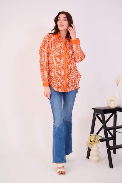 Chemise bohème à motif animalier - Orice