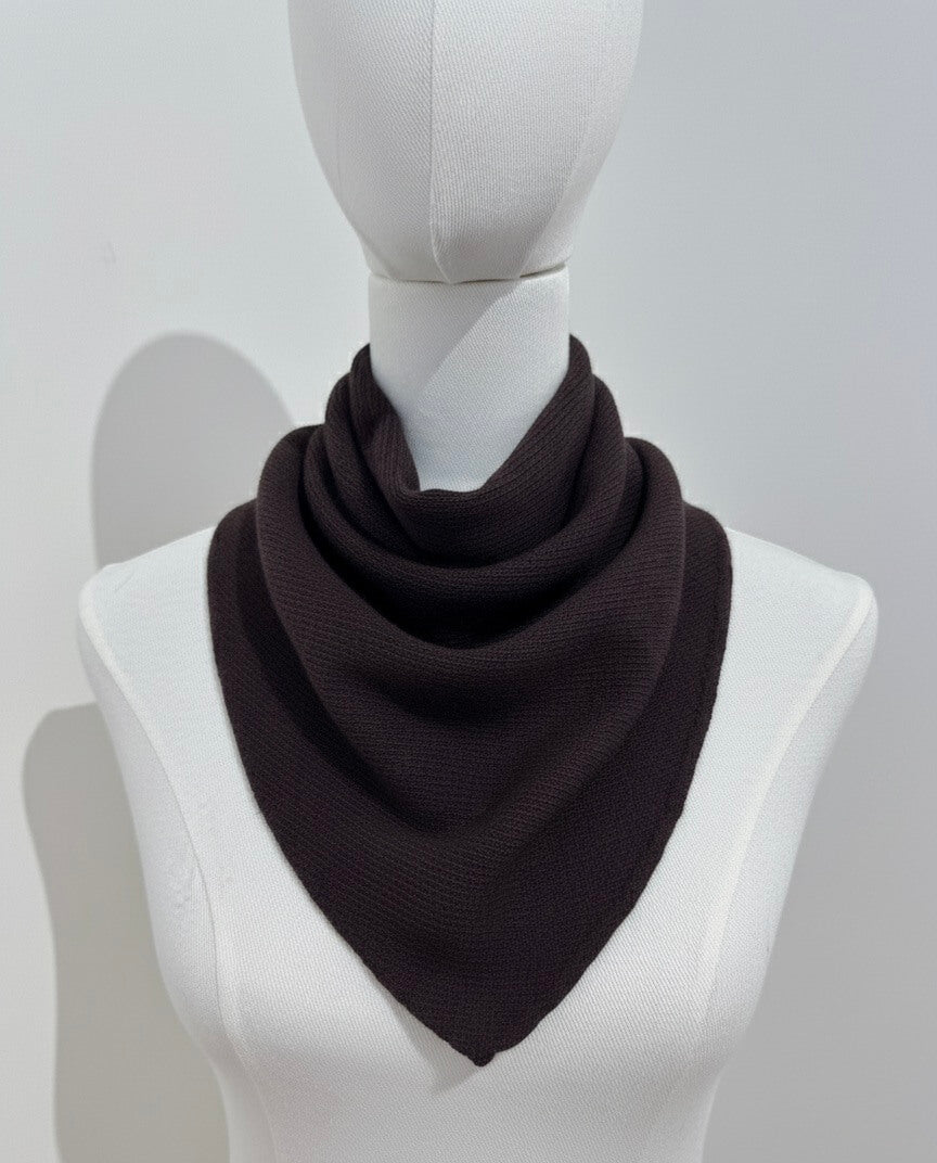 Foulard rectangulaire cachemire - Marron