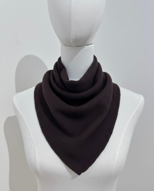 Foulard rectangulaire cachemire - Marron