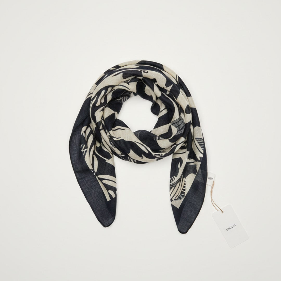 Foulard carré en coton doux et léger  - Accessoire mode femme