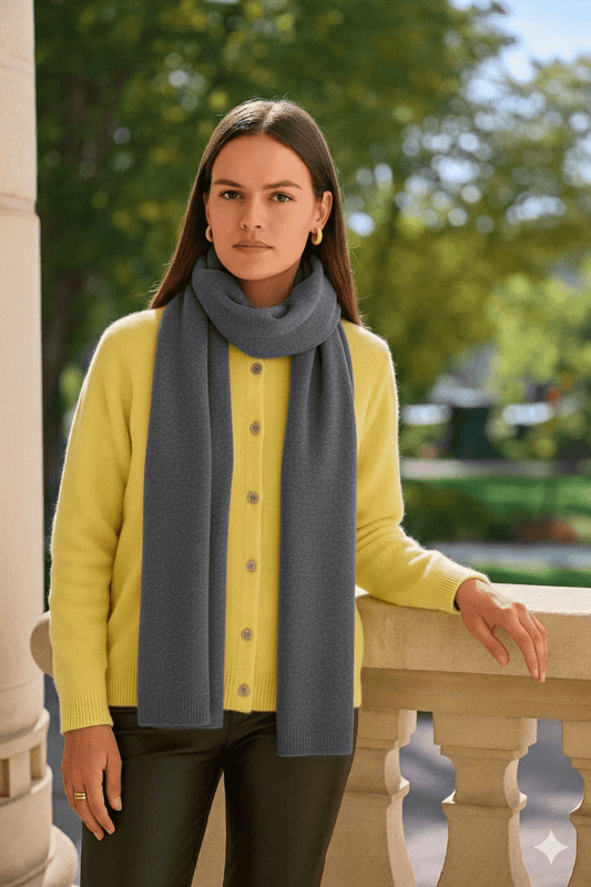 Écharpe rectangulaire uni - Gris