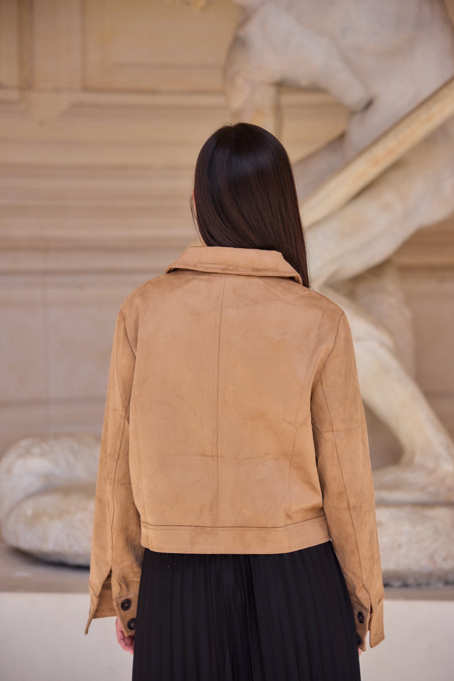Veste blouson en Daim classique femme chic automne hiver - Becky