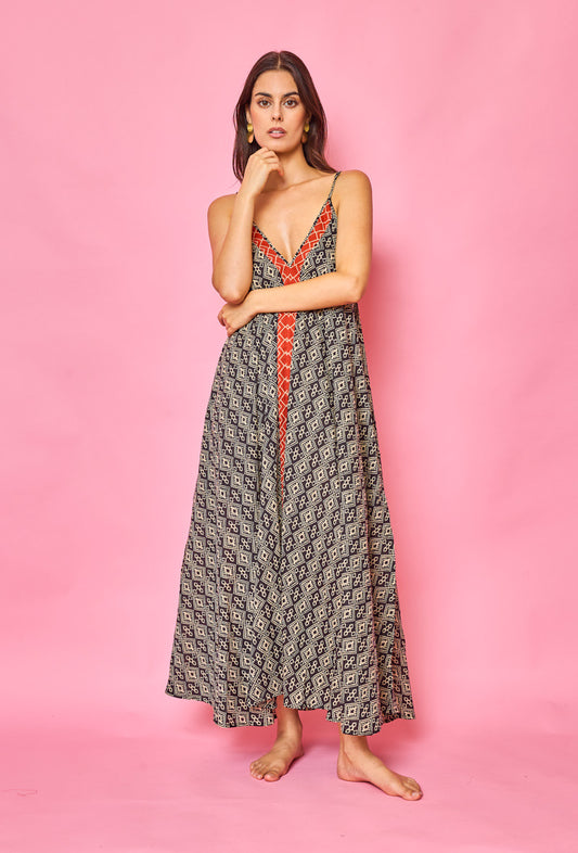 Robe trapèze longue