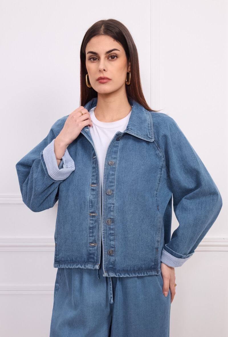 Veste en jean mi-saison coton - Orice Paris