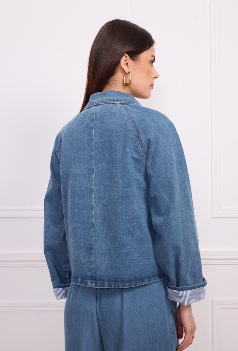 Veste en jean mi-saison coton - Orice Paris