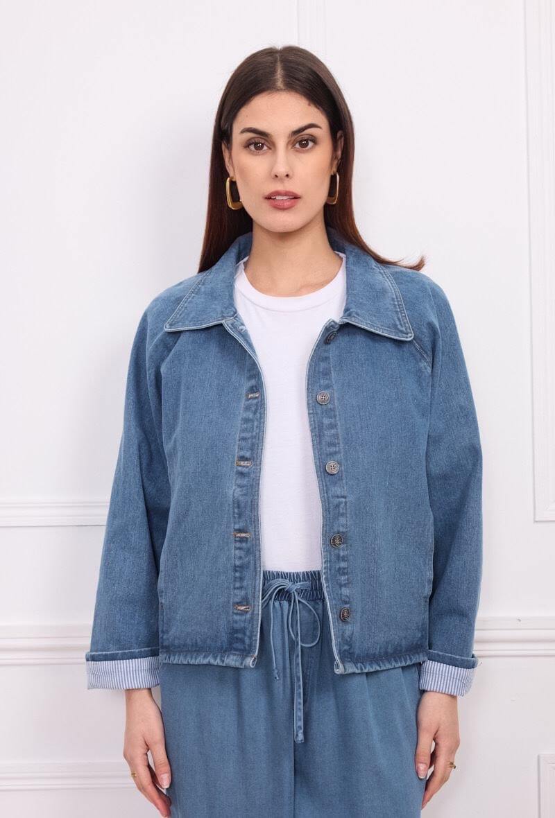 Veste en jean mi-saison coton - Orice Paris