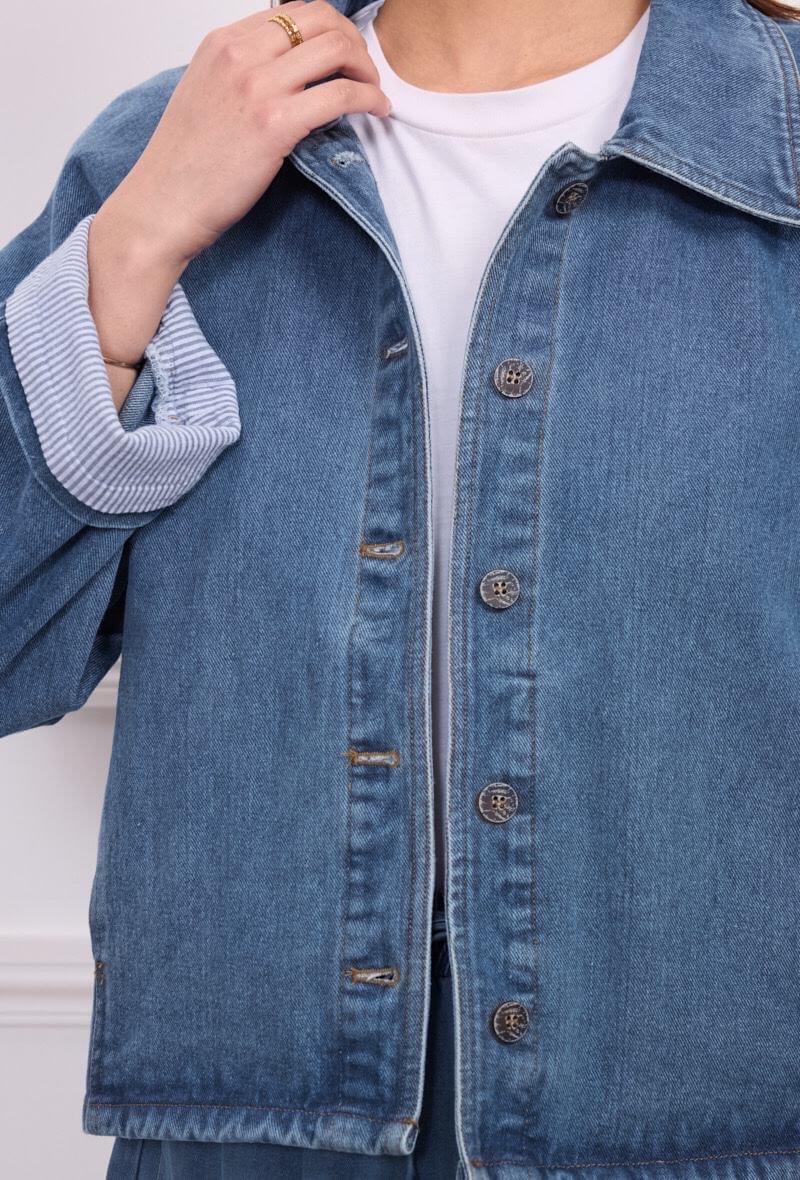 Veste en jean mi-saison coton - Orice Paris