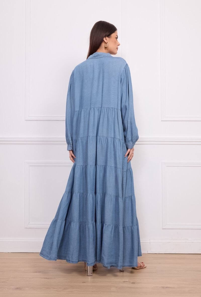 Robe longue en denim lyocell - Orice Paris