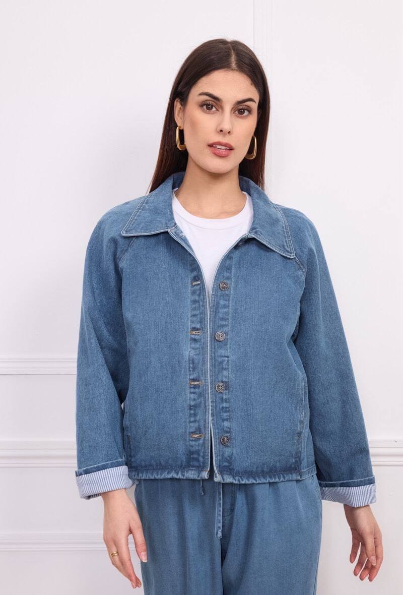 Veste en jean mi-saison coton - Orice Paris