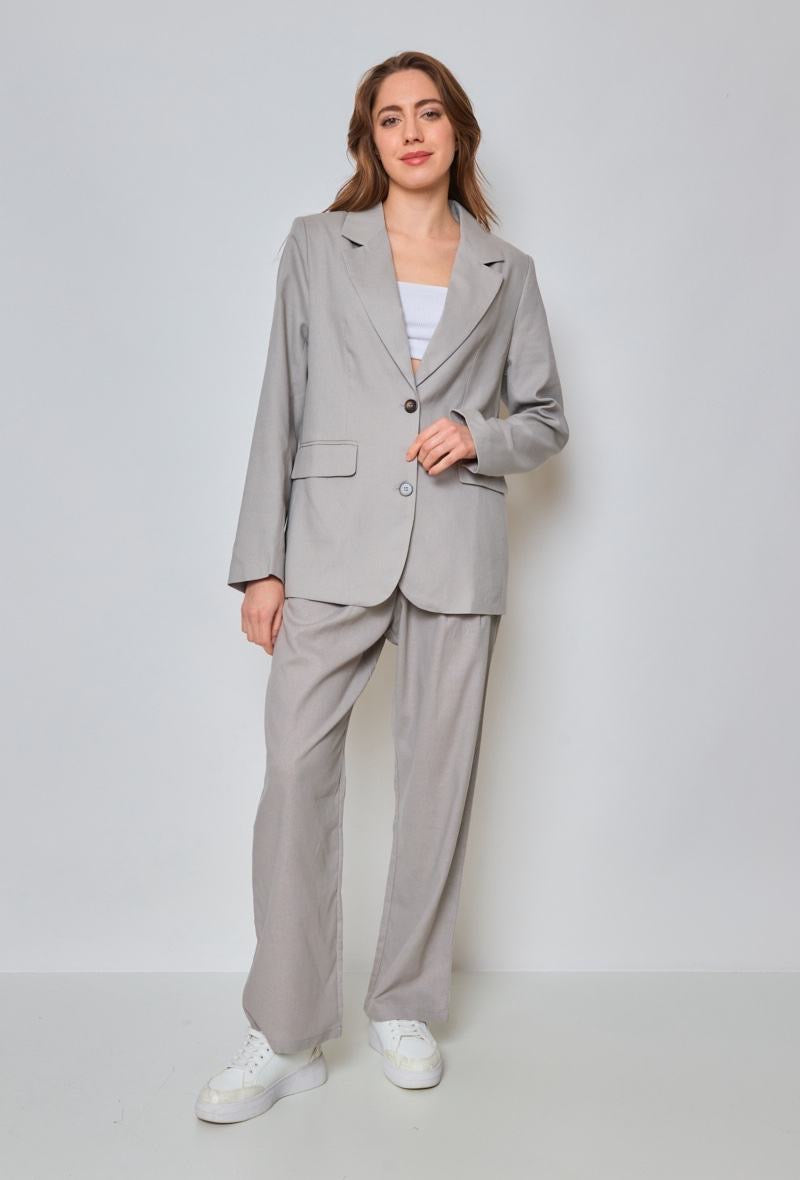 Pantalon tailleur fluide à pince en Lin - Orice