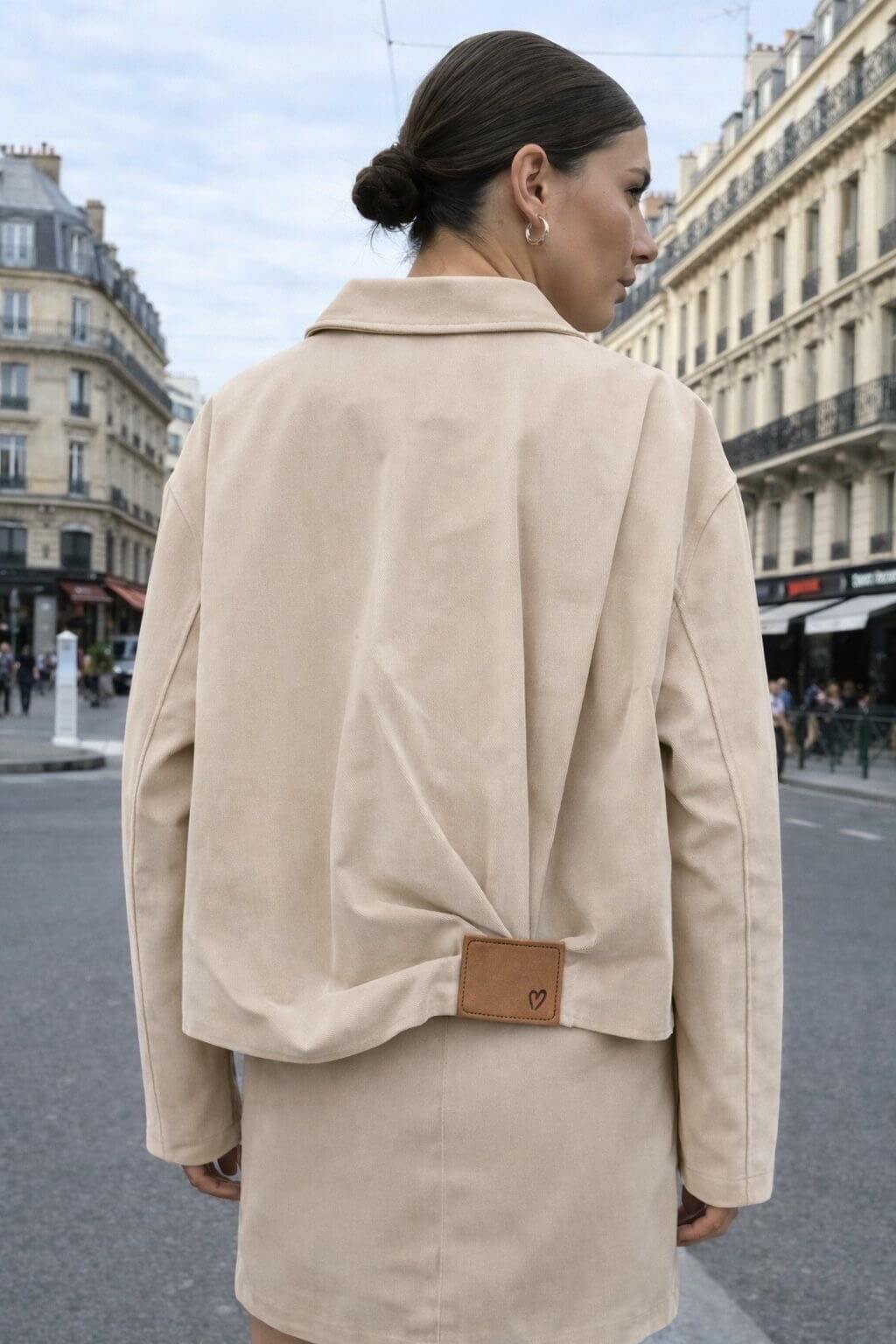 Veste classique pour femme mi-saison coupe asymétrique