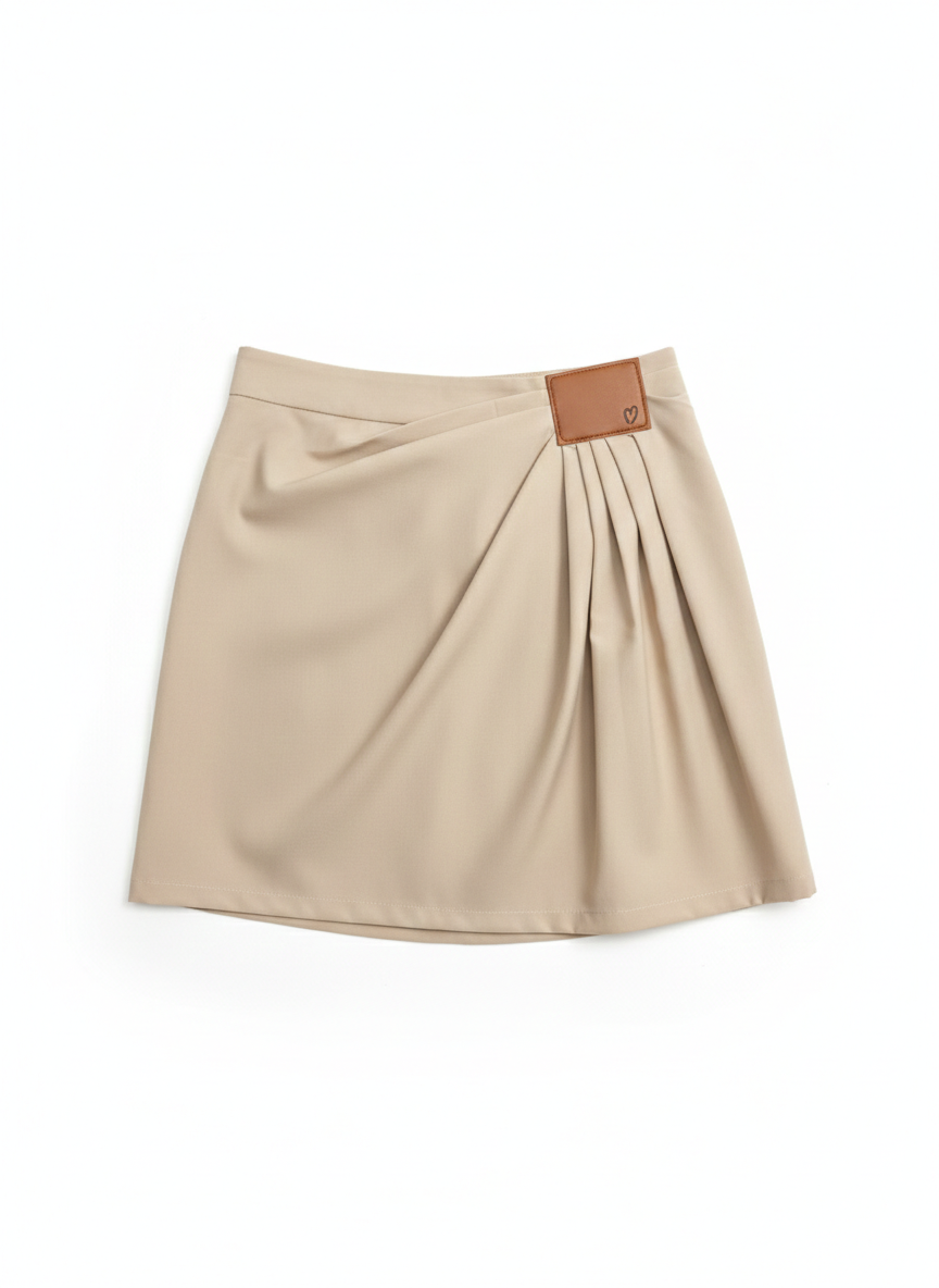 Jupe-culotte à drapé asymétrique
