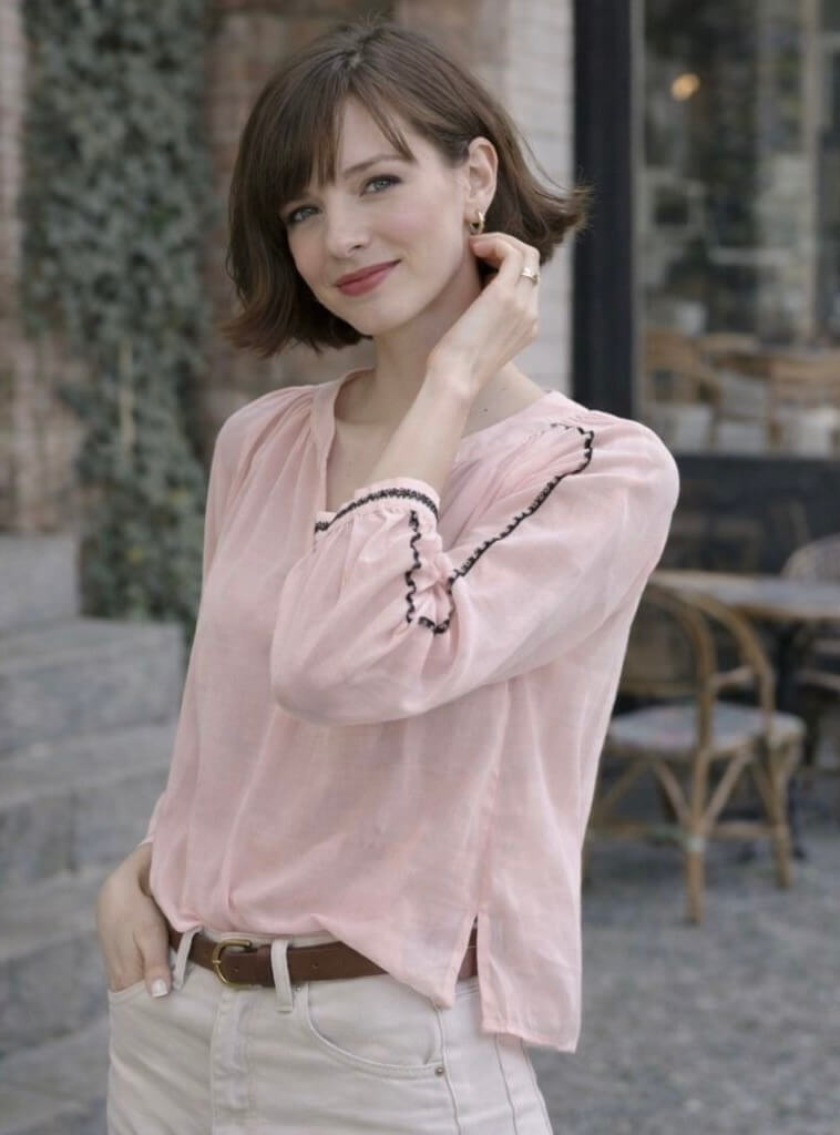 Blouse femme en lyocell pastel