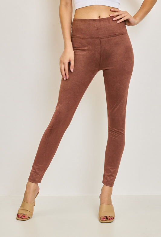 Legging basic en daim coupe classique - Tanina