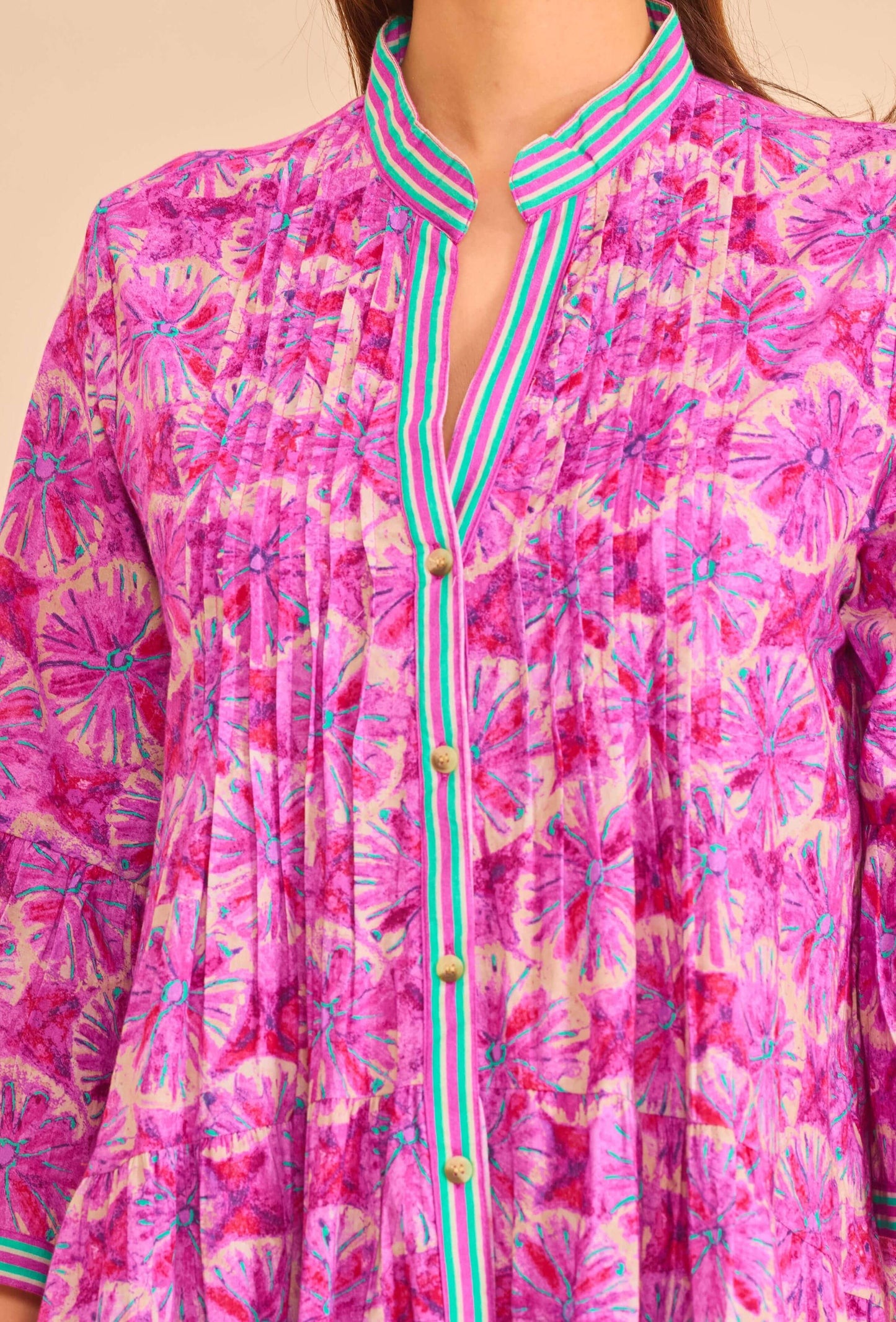 Robe courte violet coton - Orice Paris